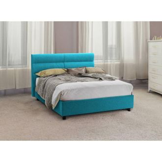 Dmora Cama Plaza Y Media Brivio, Desenfundable, Hecho En Italia, Azul