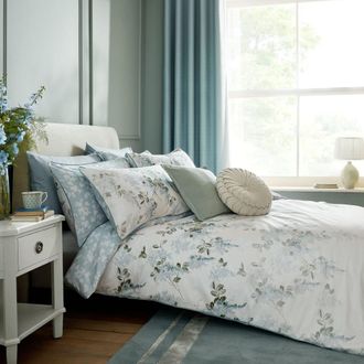 Laura Ashley Juego de funda n&oacute;rdica algodon malva para cama 90cm 200x200cm