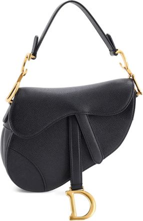 Dior Borsa a spalla Saddle mini in pelle - Nero