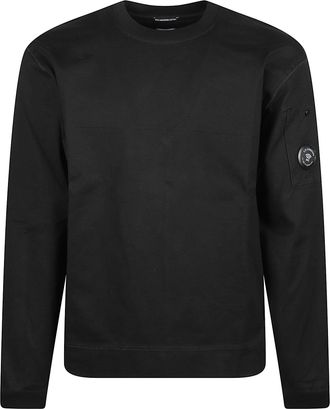 C.P. Company Long Sleeve Lens Black Cotton T-Shirt