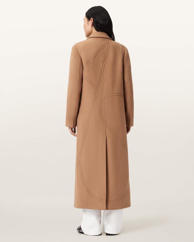 Wool Nellie Double Breasted Coat, Size: UK 14/US 10