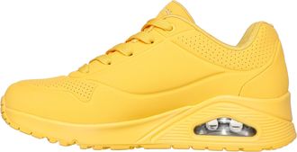 Skechers Womens Uno Stand On Air Sneaker, Mustard Durabuck/Mesh, 5.5 UK