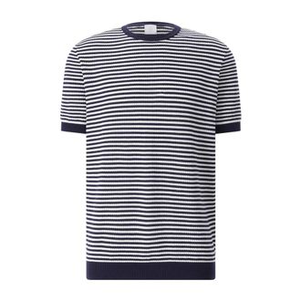 Eleventy Round-neck Knitwear, male, Blue, Size: XL Round-neck Knitwear