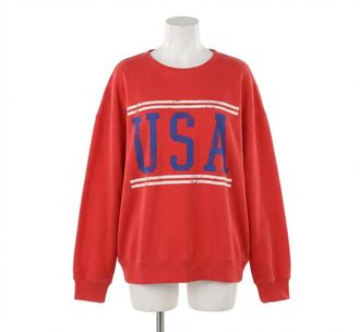 Z Supply Usa Sunday Sweatshirt In Cabana Red