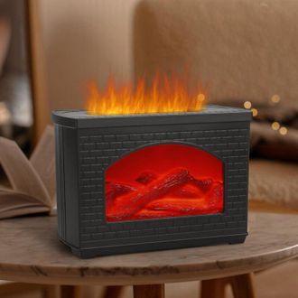 OEM Difusor De Aceite Esencial Con Efecto De Llama, Difusor De Aromaterapia De 270 Ml, Humidificador De Aire Para Chimenea Con Apagado Autom&aacute;tico Sin Agua