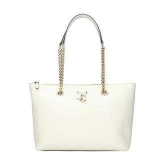 Jimmy Choo London Borsa Tote in Pelle con Tracolle a Catena - - Bags - Donna - Bianco - ONE SIZE