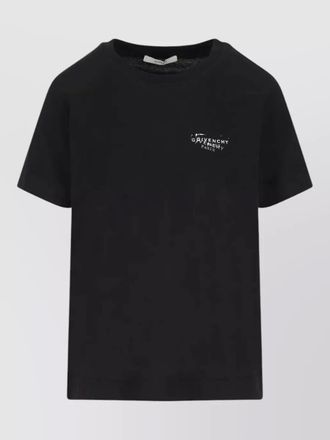 Givenchy crewneck t shirt graphic back ribbed collar