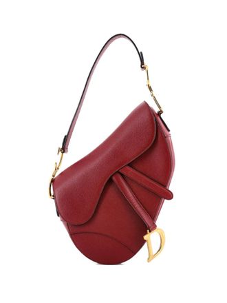 Dior Saddle Handbag Leather Medium shoulder bag - Rosso