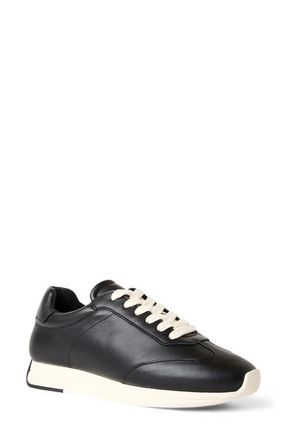 Aquatalia Rea Sneaker in Black Leather at Nordstrom, Size 8.5