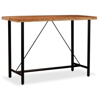 Berkfield Home Bar Table Solid Acacia Wood 150x70x107 cm in Brown | Size: 150 x 70 x 107 cm