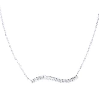 Diamant L'&eacute;ternel Womens 9ct White Gold Necklaces With 0.1ct Diamond - One Size