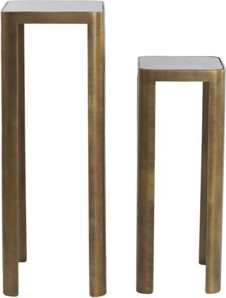 Light & Living Juego De 2 Columnas Oxe Con Bronce Antiguo Y - Light&living