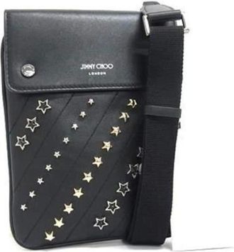 Jimmy Choo London Pre-owned Cross Body Bags, female, Black, Size: ONE SIZE Pre-owned Leather shoulder-bags