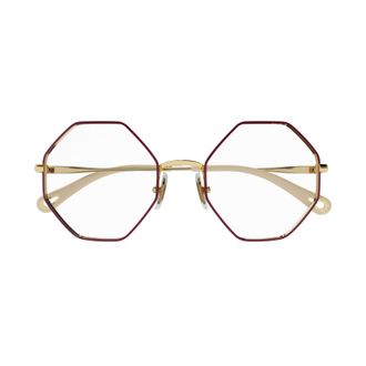 Chlo&eacute; Ch0022o Octagonal Gold-Toned Eyeglasses