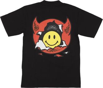 Market Smiley Inner Peace Tee - Heren - T-shirts - Zwart - XL - Katoen - Tops
