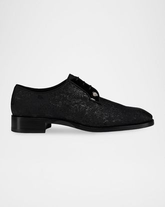 Christian Louboutin Men & apos;s Chambeliss Night Strass Jacquard Derby Shoes