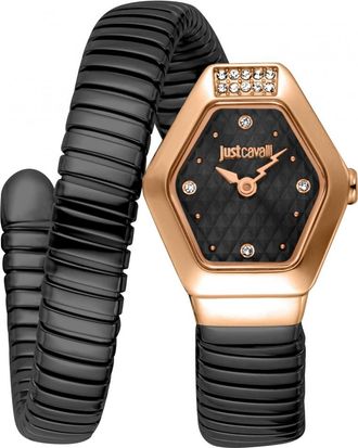 Just Cavalli Womens JC1L394M0075 Ladies Signature Snake Splora Watch - Rose Gold