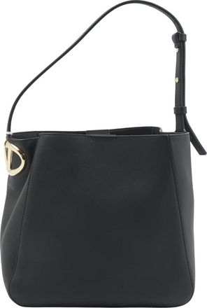 Valentino Tassen, Dames, Zwart, ONE Size, Leer, VLogo Side Bucket Bag
