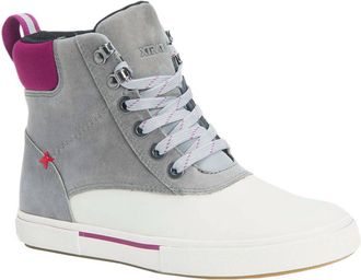 Xtratuf Womens Leather Lace Ankle Deck Boots In Grey