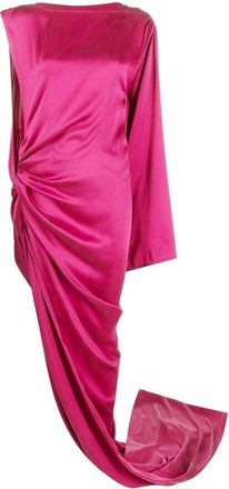 Rick Owens Edfu draped gown - women - Cupro - 38 - Purple