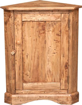 Biscottini International Biscottini - Rinconera De Estilo Country De Madera Maciza De Tilo Acabado Con Efecto Natural Made In Italy