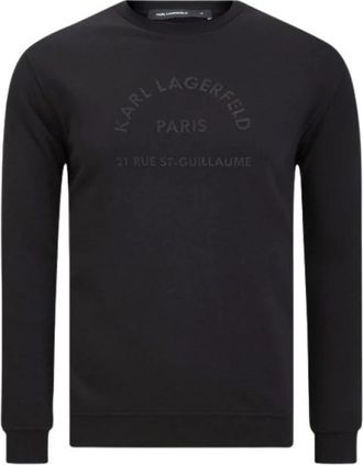 Karl Lagerfeld Breiwerk > Coltruien - Heren - Sweatshirts - Zwart - XL - Hoodies & sweatvesten