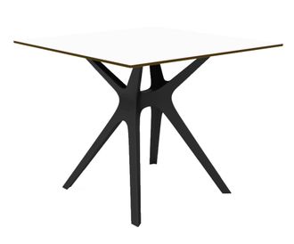 Resol Mesa Cuadrada Interior 90x90 Negro - Blanco Vela S Resol