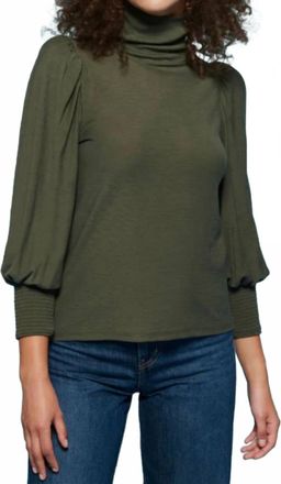 Nation Ltd Sawyer Femme Turtleneck Top In Stoned Moss