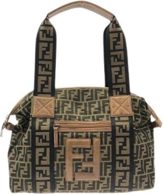Fendi Pre-owned Canvas Boston Bag - Dames - Vintage Shopper - Bruin - ONE Size - Vintage