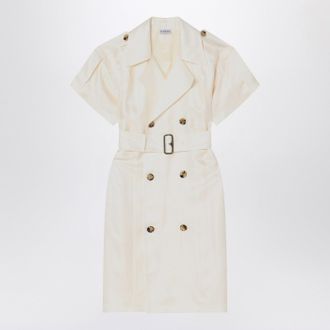Burberry Ivory Trench Dress In Viscose