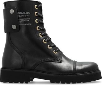 Zadig&Voltaire lace-up leather combat boots - women - CALFSKIN/Calf Leather/Rubber - 41 - Black