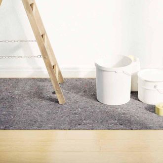 vidaXL Felpa Antideslizante Para Pintores 2 Uds 25 M 180 G/m&sup2; Gris Vidaxl