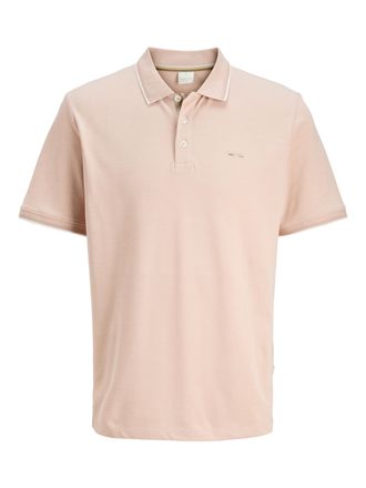 Jack & Jones Poloshirt JACK & JONES JPRALVES SS POLO STYD SS25, Herren, Gr. M, rosa (rose dust), Jersey, Obermaterial: 50% Baumwolle, 50% Polyester, unifarben, reg