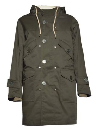 Equipe 70 hooded buttoned parka coat - women - Fabric - 40 - Green