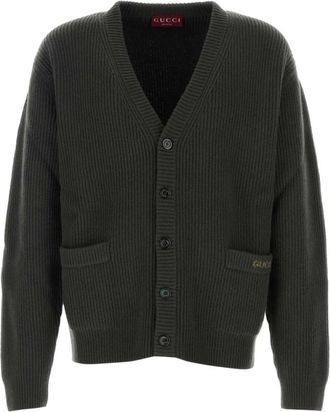 Gucci Green V Neck Cardigan
