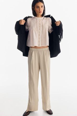 H&M Pull-on Trousers in Light Beige at Nordstrom, Size Xx-Large
