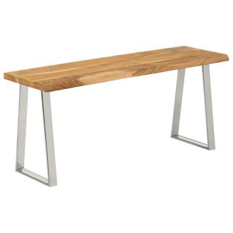 vidaXL Vidaxl - Banco Con Borde Natural Madera De Acacia Maciza 105 Cm