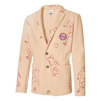 Puma Mens PUMA X KS TAILORED Jacket Knit Peach Jacket 598436-12