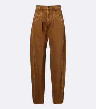 Isabel Marant Lisha pleated barrel-leg jeans