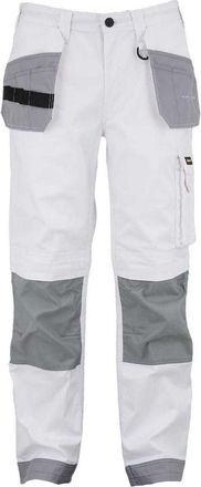 Dunlop Herenwerkbroek (Wit/Grijs)