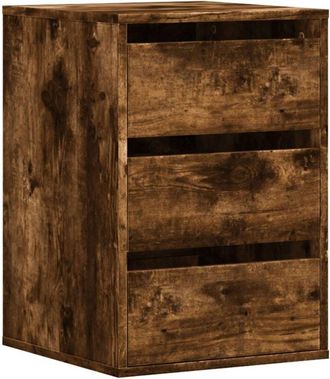 vidaXL Cajonera De Esquina Madera Ingenier&iacute;a Roble Ahumado 40x41x58 Cm Vidaxl