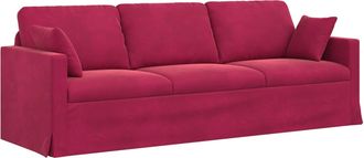 vidaXL Sof&aacute; Rojo Vino 228 X 78 X 80 Cm Terciopelo Vidaxl