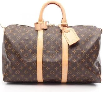 Louis Vuitton Pre-owned Boston Bag - Dames - Vintage Weekendtas - Bruin - ONE Size - Leer - Vintage