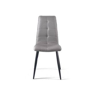 MondoViro Juego de 2 sillas de tela gris 43x58 cm 96h