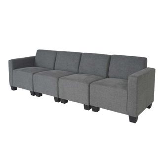 Hhg Sof&aacute; Modular 4 Plazas Lyon, Tela/textil, Gris