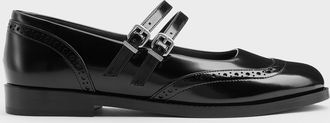 Charles & Keith Double-Strap Brogue Mary Janes