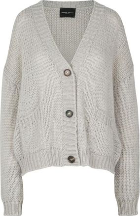 Roberto Collina Cardigans - Dames - Vesten - Grijs - M - Truien & Vesten