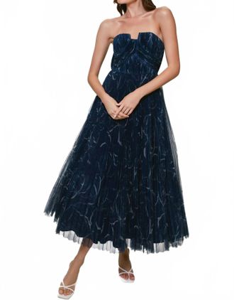 Hutch Corene Tulle Gown In Navy