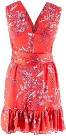 Alexis Cassara Orange Floral Mini Dress Size M