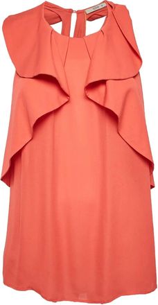 Etro Top in seta con ruches 2024 - Arancione